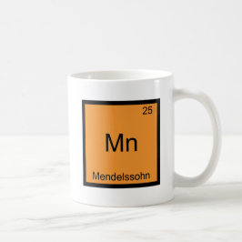 Taza De Café Mn - Mendelssohn Funny Chemistry Element Symbol