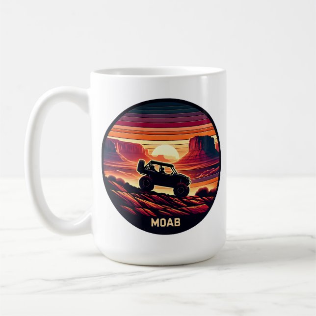 Taza De Café Moab Utah UTV Rocas Rojas Sunset (Izquierda)