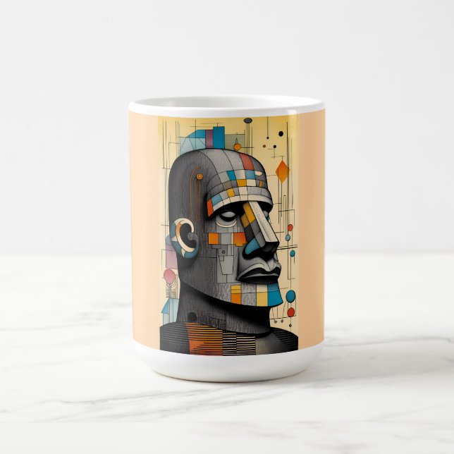 Taza De Café Moai del siglo XXI - Ken Gage Tiki Art (Centro)
