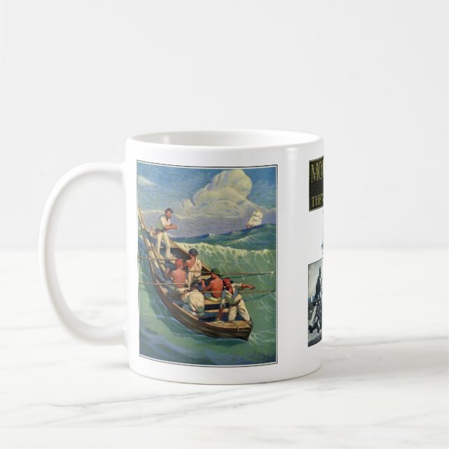 Taza De Café Moby Dick o la ballena blanca #5 (Izquierda)