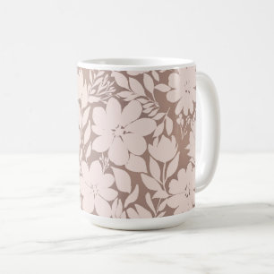 Taza De Café Mocha Blossom Elegance
