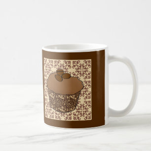 Taza De Café Mocha / Café Pastel escarlatado, fondo de encaje