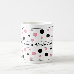 Taza De Café Mocha Latte con Puntos Caprichosos