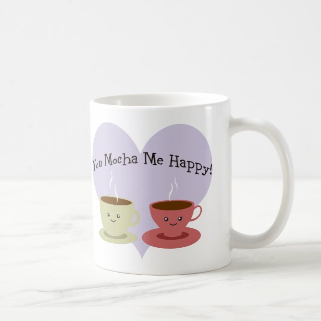 Taza De Café Mocha Me Feliz (Derecha)