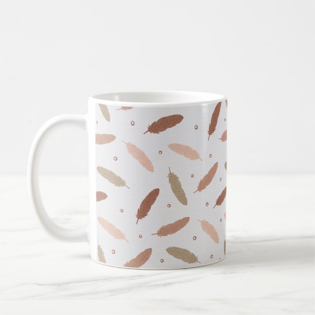 Taza De Café Mocha Mousse Feathers Mug (Izquierda)