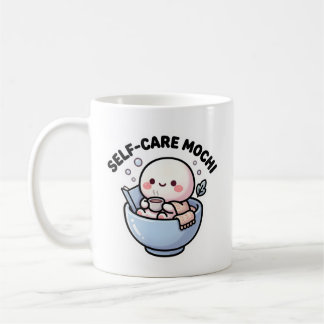 Taza de café Mochi de autocuidado Kawaii linda