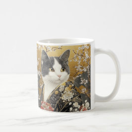 Taza De Café Mochineko mochi + neko, que significa "gato" en ja