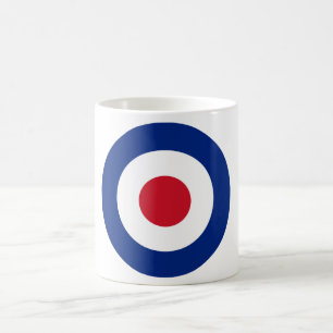 Taza De Café MOD Blue Red and White Coffee Mug   Regalos MOD