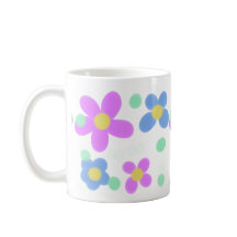Mod Dots Floral Print Mug