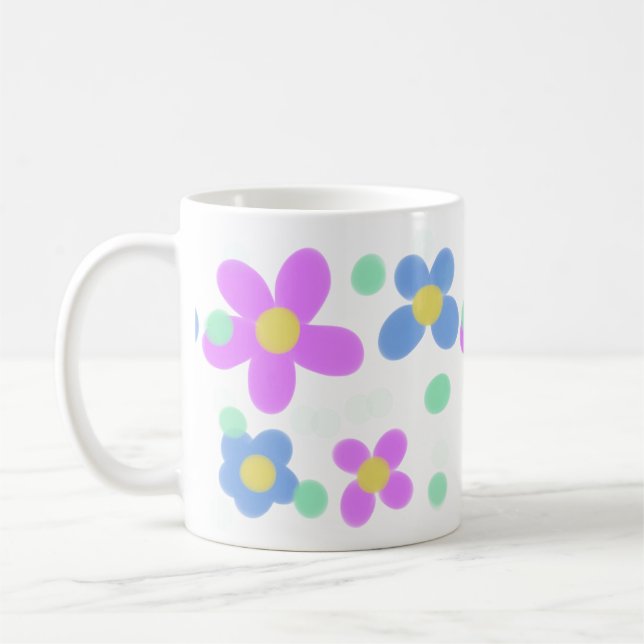 Taza De Café Mod Dots Floral Print Mug (Izquierda)