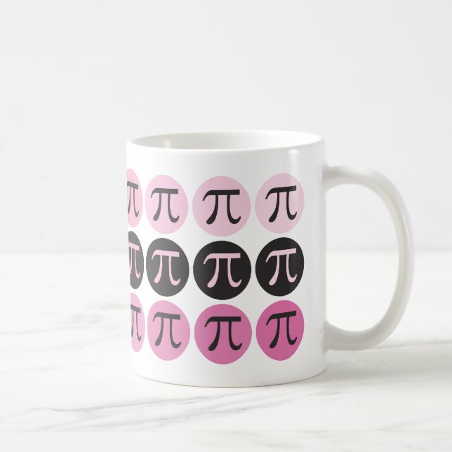 Taza De Café Mod Pi - Mug De Regalo De Pi Rosa (Derecha)