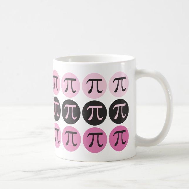 Taza De Café Mod Pi - Mug De Regalo De Pi Rosa (Derecha)