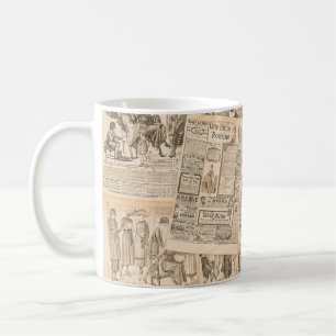 Taza De Café Moda antigua: Páginas publicitarias de periódicos