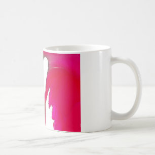 Taza De Café Moda asombrosa rosa rosa roja bajo el cielo blanco