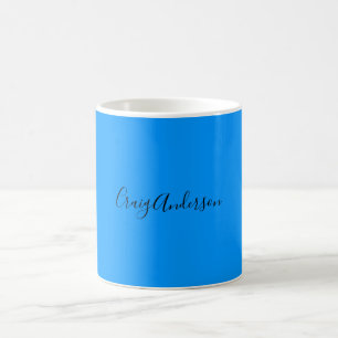 Taza De Café Moda azul brillante y elegante profesional