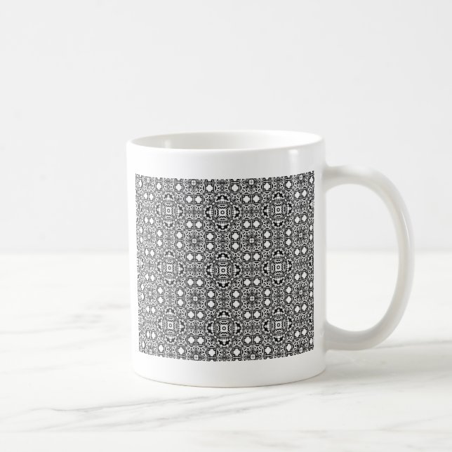 Taza De Café Moda blanco negro ornamentación accesorios moda (Derecha)