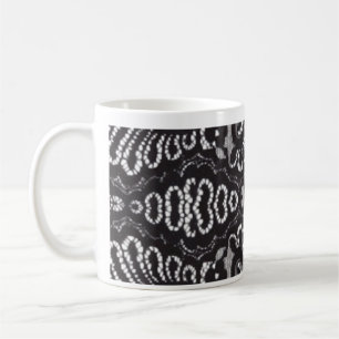 Taza De Café Moda bohemia Art Deco floral encaje negro gótico