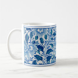 Taza De Café Moda Chinoiserie azul y blanco Mug