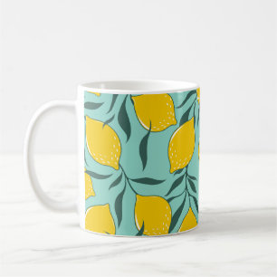 Taza De Café Moda de arte limón Resumen sin problemas
