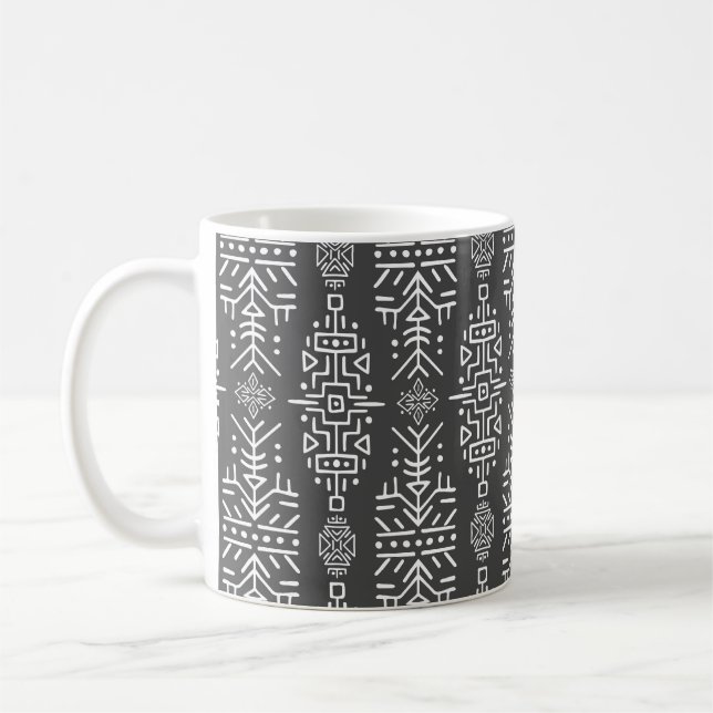 Taza De Café Moda de Boho Étnico: Diseño Tribal Sin Maravillas (Izquierda)