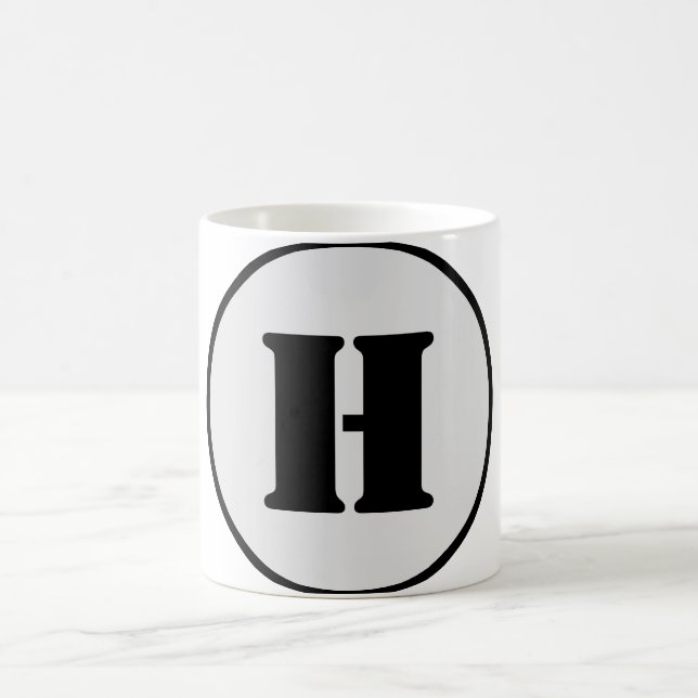 Taza De Café Moda DE ESTILO MÍNIMO MODERNO MONOGRAM ELEGANTE SI (Centro)