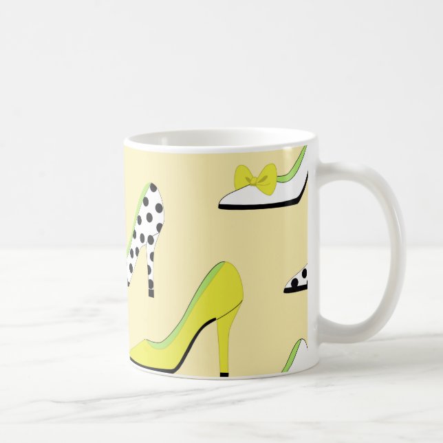 Taza De Café Moda de la dama de los tacos amarillos (Derecha)