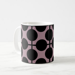 Taza De Café moda de lunares de cuadros marrones y negros