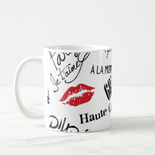 Taza De Café Moda de París: patrón de glamour vintage.