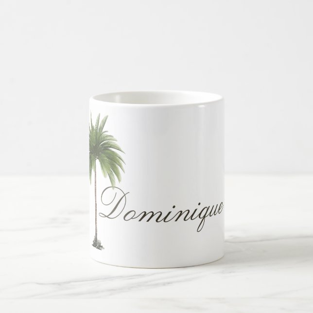 Taza De Café Moda del árbol de palmas tropical personal (Centro)