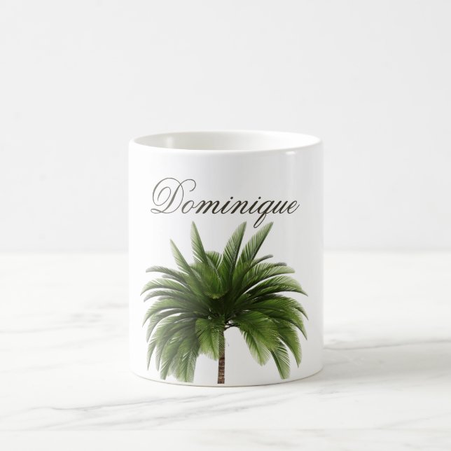 Taza De Café Moda del árbol de palmas tropical personal (Centro)