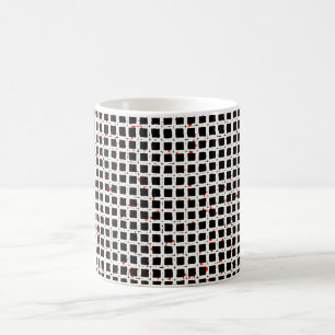 Taza De Café Moda del patrón rojo blanco negro