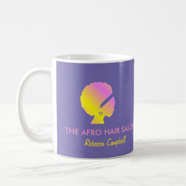 Taza De Café Moda elegante afro azul (Izquierda)