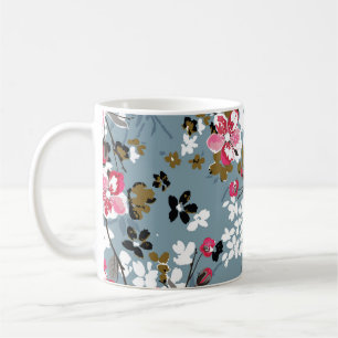 Taza De Café Moda floral: pequeños fondos de flores