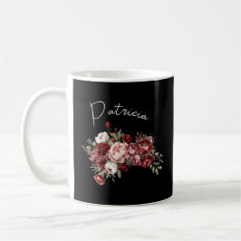 Taza De Café Moda Flores de Borgoña