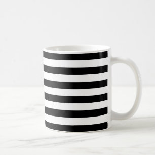 Taza De Café Moda Lujo Rayas blancas y negras Trendy Cute