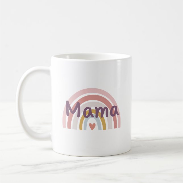 Taza De Café Moda "Mama" Arcoiris (Izquierda)