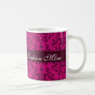 Taza De Café Moda Mamá damasca ricas madres rosas mug