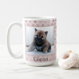 Taza De Café Moda Mascota de Punto Polka Rosa