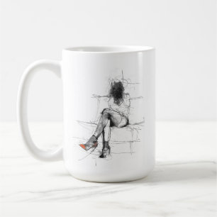 Taza De Café Moda misteriosa - Mujer abstracta en tacones