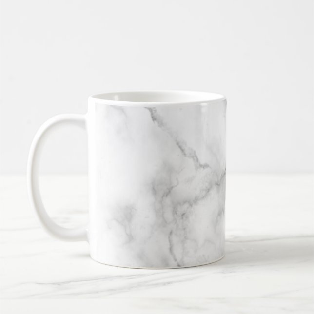 Taza De Café moda moderna de mármol blanco y negro (Izquierda)