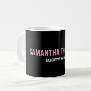 Taza De Café Moda moderna rosa, blanco y negro
