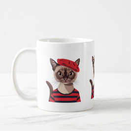 Taza De Café Moda Mug de gato parisino