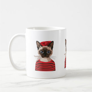 Taza De Café Moda Mug de gato parisino