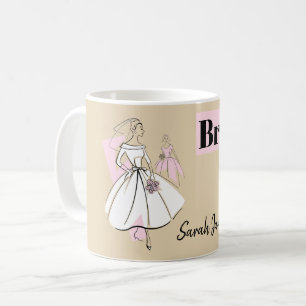 Taza De Café Moda Novia Grupo Neutral Bridesmaid Nombre mug