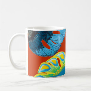 Taza De Café Moda Tropical: Patrón de Leafy sin Marea.