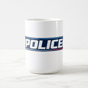 Taza De Café Moda urbana con tipografía en negrita POLICE