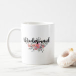 Taza De Café Moda Watercolor Floral Boda Bridesmaid<br><div class="desc">Moda Watercolor Floral Boda Personalizado Bridesmaid tazón de café con flores de bonito y peonía y divertido estilo moderno Brush Font. Revisa mi tienda para ver toda la suite boda para este diseño!</div>
