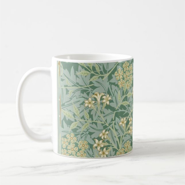 Taza De Café Modelación de Jasmine William Morris Floral (Izquierda)