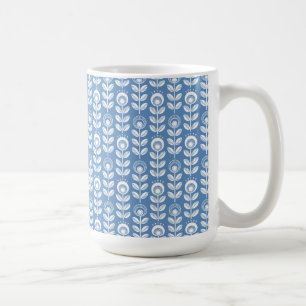 Taza De Café Modelo azul escandinavo retro