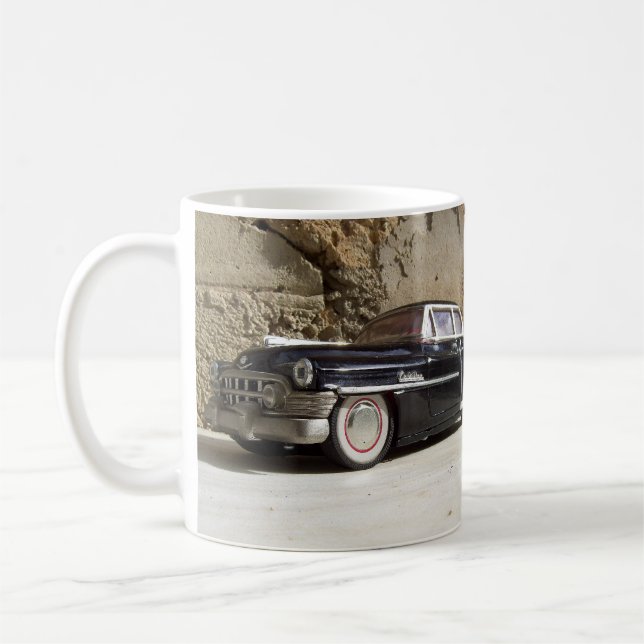 Taza De Café "Modelo Cadillac de la placa de lata. " (Izquierda)